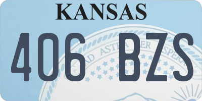 KS license plate 406BZS