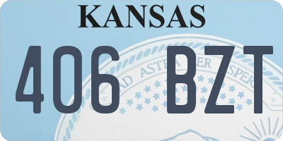 KS license plate 406BZT