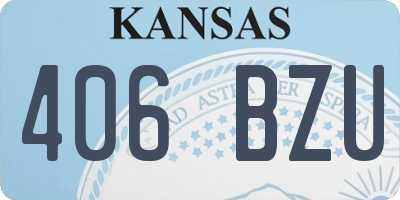 KS license plate 406BZU