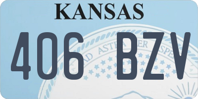 KS license plate 406BZV