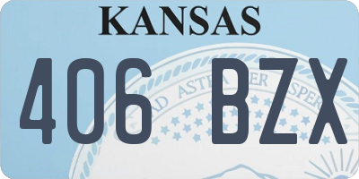 KS license plate 406BZX
