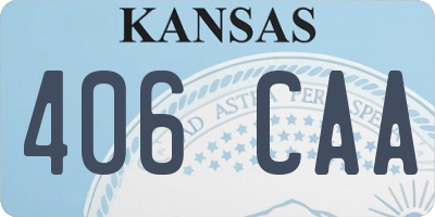 KS license plate 406CAA