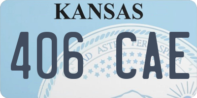KS license plate 406CAE