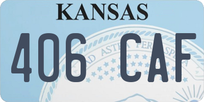 KS license plate 406CAF