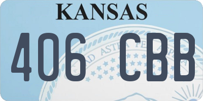 KS license plate 406CBB