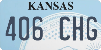 KS license plate 406CHG