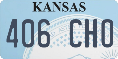 KS license plate 406CHO