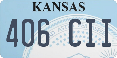 KS license plate 406CII