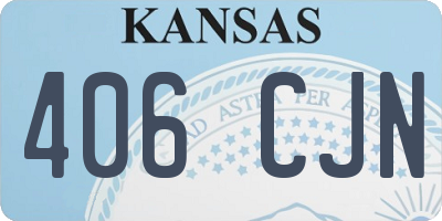 KS license plate 406CJN
