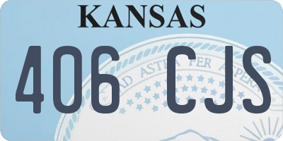 KS license plate 406CJS