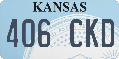 KS license plate 406CKD