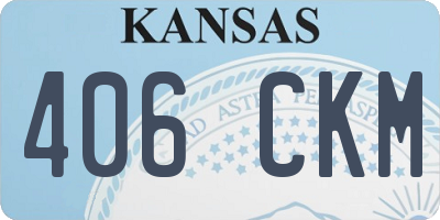 KS license plate 406CKM
