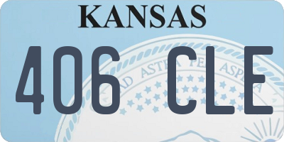 KS license plate 406CLE