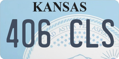 KS license plate 406CLS