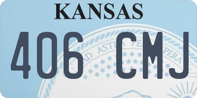 KS license plate 406CMJ