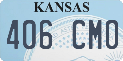 KS license plate 406CMO
