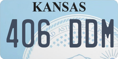 KS license plate 406DDM