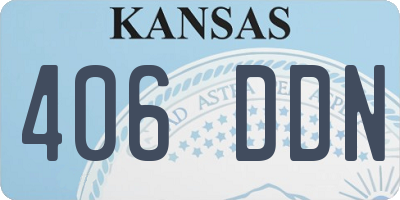 KS license plate 406DDN