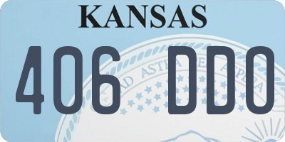 KS license plate 406DDO