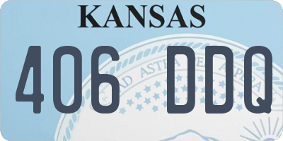 KS license plate 406DDQ