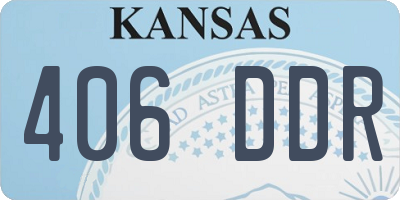 KS license plate 406DDR