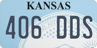 KS license plate 406DDS