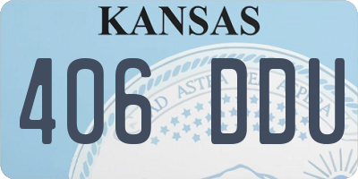KS license plate 406DDU