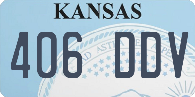 KS license plate 406DDV