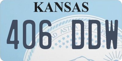 KS license plate 406DDW