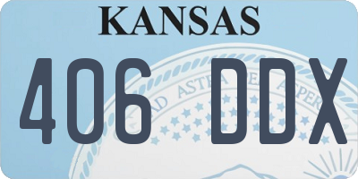 KS license plate 406DDX