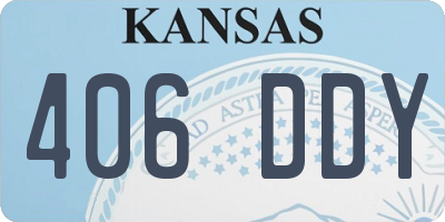 KS license plate 406DDY