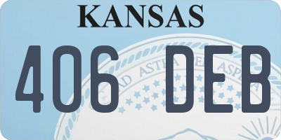 KS license plate 406DEB