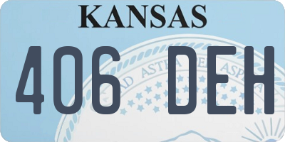 KS license plate 406DEH