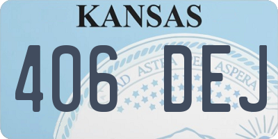 KS license plate 406DEJ