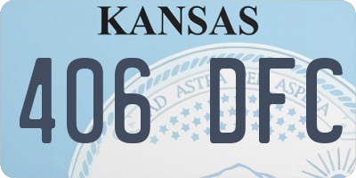 KS license plate 406DFC