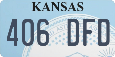 KS license plate 406DFD