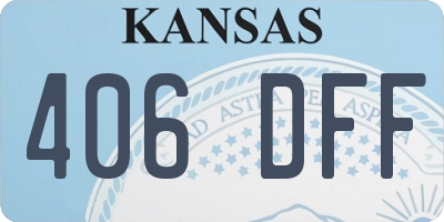 KS license plate 406DFF