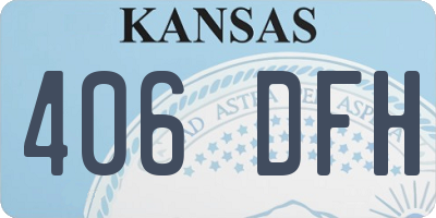 KS license plate 406DFH