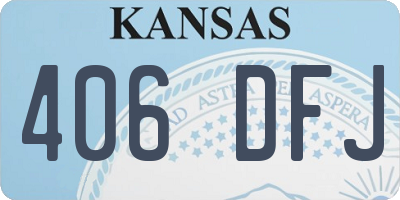 KS license plate 406DFJ