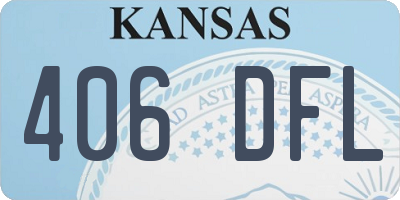 KS license plate 406DFL