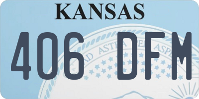 KS license plate 406DFM