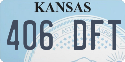 KS license plate 406DFT