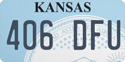 KS license plate 406DFU