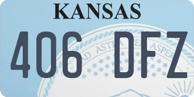 KS license plate 406DFZ