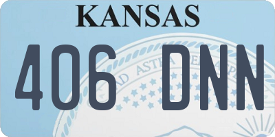 KS license plate 406DNN