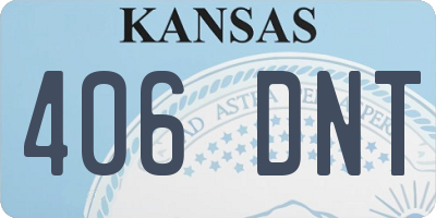 KS license plate 406DNT
