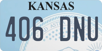 KS license plate 406DNU