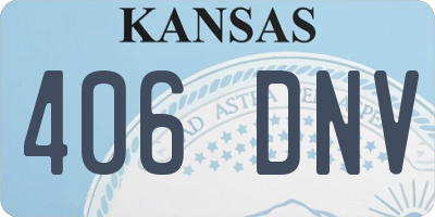 KS license plate 406DNV