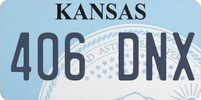 KS license plate 406DNX