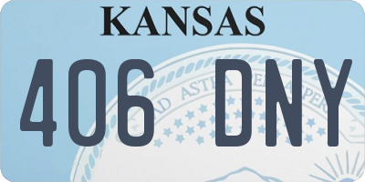 KS license plate 406DNY